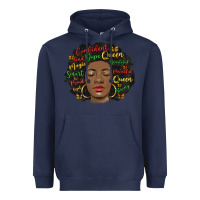 Navy afro diva Heavyweight Hoodie - MaliasSmallBusiness