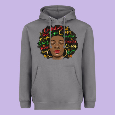 Afro Diva Heavyweight Hoodie Designed By Maliassmallbusiness