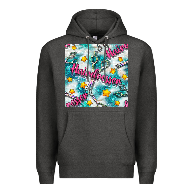 Hairdresser Scissor And Stars With Glitter Seamless Pattern Bbs Premium Hoodie by BundleAndBundleShop | Teevron