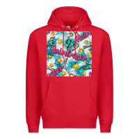 Red Hairdresser Scissor And Stars With Glitter Seamless Pattern Bbs Premium Hoodie - BundleAndBundleShop