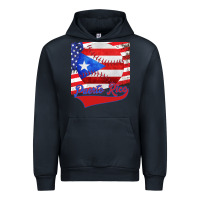 Navy Puerto Rico Baseball Urban Hoodie - Bettercallsaul