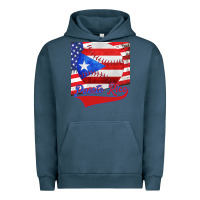 Pigment Midnight Navy Puerto Rico Baseball Urban Hoodie - Bettercallsaul
