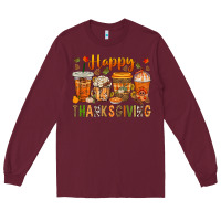 Burgundy western happy thanksgiving bbs Long Sleeve Tee - BundleAndBundleShop