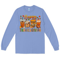 Colony Blue western happy thanksgiving bbs Long Sleeve Tee - BundleAndBundleShop