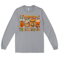 Heather Grey western happy thanksgiving bbs Long Sleeve Tee - BundleAndBundleShop
