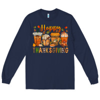 Navy western happy thanksgiving bbs Long Sleeve Tee - BundleAndBundleShop