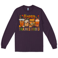 Plum western happy thanksgiving bbs Long Sleeve Tee - BundleAndBundleShop