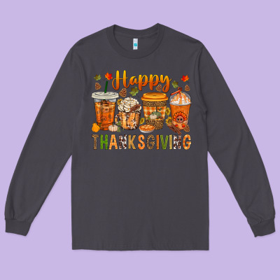 Western Happy Thanksgiving Bbs Long Sleeve Tee Designed By Bundleandbundleshop