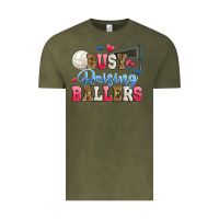 Vintage Olive busy raising ballers volleyball Vintage Tee - Zillion Design Studio