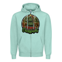 Seafoam happy christmas black Zipper Hoodie - JahusDesignShop