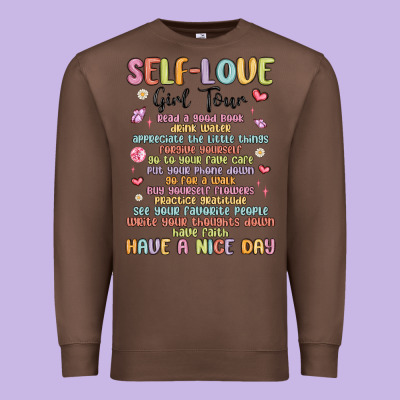 Self Love Girl Tour Malias Premium Sweatshirt Designed By Maliassmallbusiness