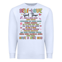 White self love girl tour malias Premium Sweatshirt - MaliasSmallBusiness