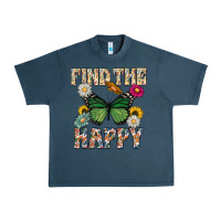 Midnight Navy Kind The Happy Urban Heavy Tee - CowhideDigitalArt