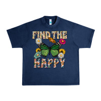 Navy Kind The Happy Urban Heavy Tee - CowhideDigitalArt