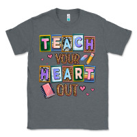 Charcoal Heather teach your heart out Classic Tee - AdoDesignShop