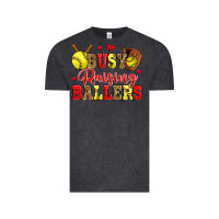 Vintage Black busy raising ballers softball Vintage Tee - Zillion Design Studio