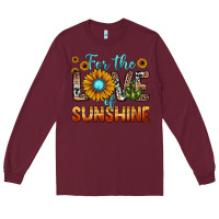 Burgundy for the love of sunshine Long Sleeve Tee - JahusDesignShop