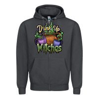 Smoke Drink up witches white Zipper Hoodie - JahusDesignShop