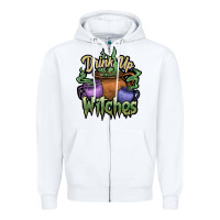 White Drink up witches white Zipper Hoodie - JahusDesignShop
