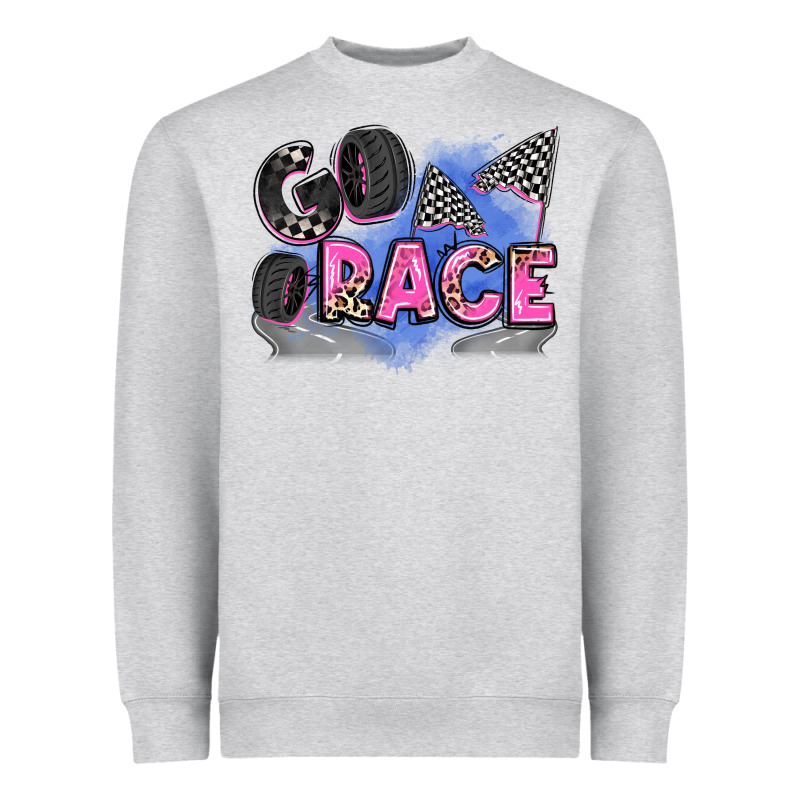 Go Race Heavyweight Sweatshirt by Zillion Design Studio | Teevron