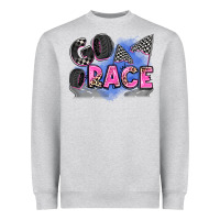 Heather Grey go race Heavyweight Sweatshirt - Zillion Design Studio
