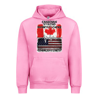 Fuchsia Pink American By Birth Canadian By Blood Patriot By Choice Urban Hoodie - Bettercallsaul