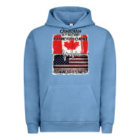 Pigment Pebble Blue American By Birth Canadian By Blood Patriot By Choice Urban Hoodie - Bettercallsaul