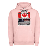Pigment Salmon American By Birth Canadian By Blood Patriot By Choice Urban Hoodie - Bettercallsaul