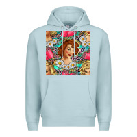 Blue Mist Hairdresser Western Girl And Hair Curler Seamless Pattern Bbs Premium Hoodie - BundleAndBundleShop