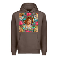 Coffee Hairdresser Western Girl And Hair Curler Seamless Pattern Bbs Premium Hoodie - BundleAndBundleShop