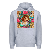 Heather Grey Hairdresser Western Girl And Hair Curler Seamless Pattern Bbs Premium Hoodie - BundleAndBundleShop