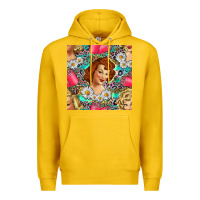 Lemon Hairdresser Western Girl And Hair Curler Seamless Pattern Bbs Premium Hoodie - BundleAndBundleShop