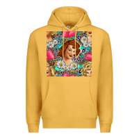 Mustard Hairdresser Western Girl And Hair Curler Seamless Pattern Bbs Premium Hoodie - BundleAndBundleShop