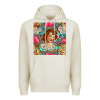 Oatmeal Heather Hairdresser Western Girl And Hair Curler Seamless Pattern Bbs Premium Hoodie - BundleAndBundleShop