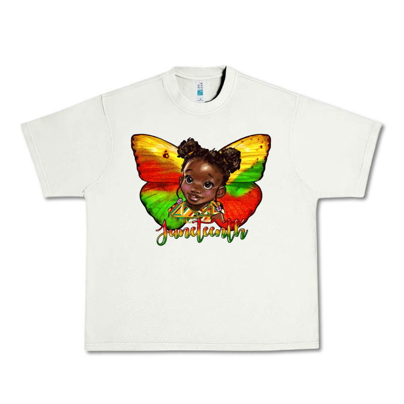 Juneteenth Butterfly Black Girl Urban Heavy Tee by HRA Design Shop | Teevron