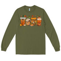 Army Green western thanksgiving coffee cups bbs Long Sleeve Tee - BundleAndBundleShop