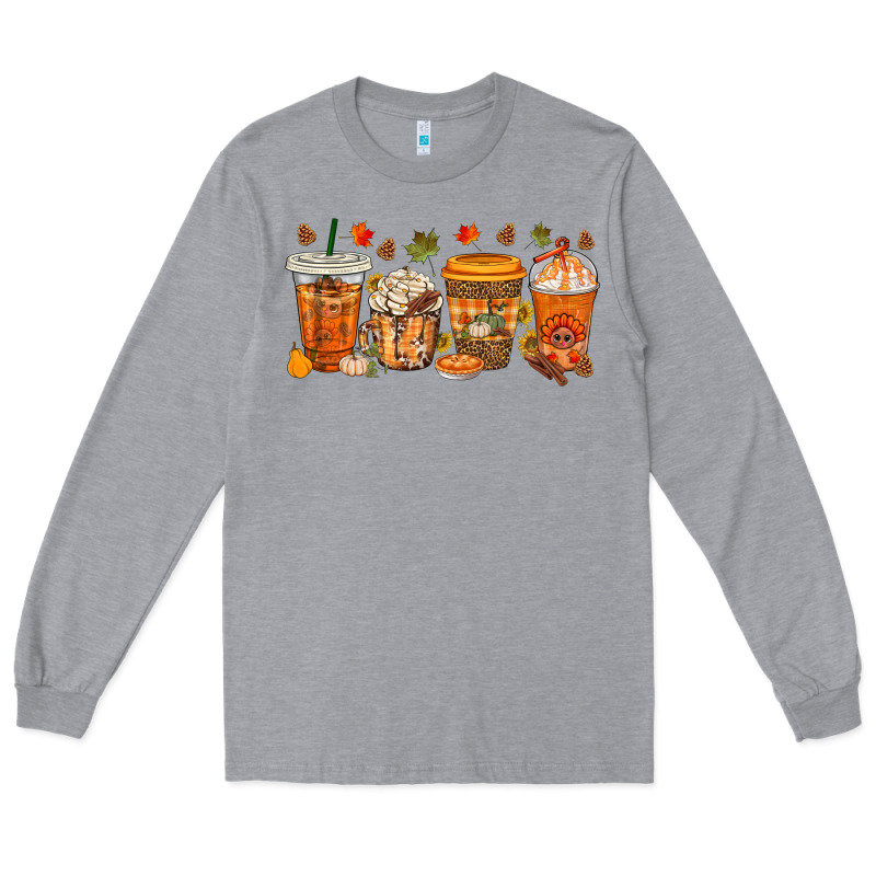 Western Thanksgiving Coffee Cups Bbs Long Sleeve Tee by BundleAndBundleShop | Teevron