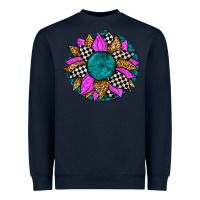 Navy race sunflower Heavyweight Sweatshirt - Zillion Design Studio