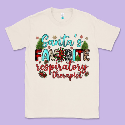 Santa S Favorite Respiratory Therapist Classic Tee Designed By Jahusdesignshop
