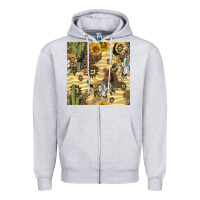 Heather Grey aztec bull skull Zipper Hoodie - BundleAndBundleShop