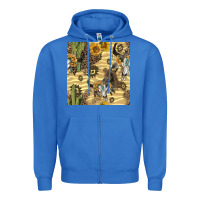 True Royal aztec bull skull Zipper Hoodie - BundleAndBundleShop