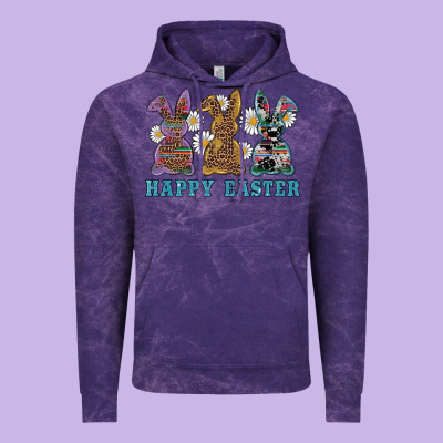 Vintage Hoodie easter western bunnys happy easter