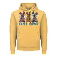 Vintage Mustard easter western bunnys happy easter Vintage Hoodie - RanaPortraitStore