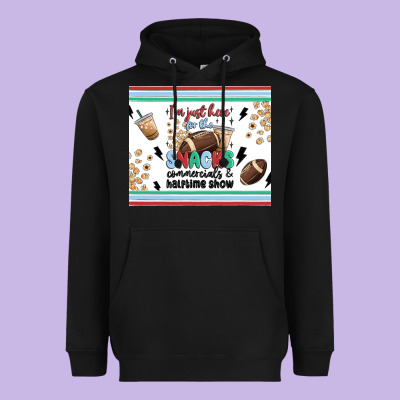 I'm Just Here For The Snacks Heavyweight Hoodie Designed By Maliassmallbusiness