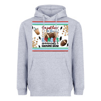 Heather Grey i'm just here for the snacks Heavyweight Hoodie - MaliasSmallBusiness