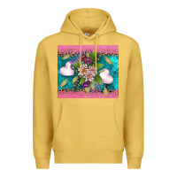 Antique Gold v.d flowers and hearts Premium Hoodie - AdoDesignShop