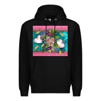 Black v.d flowers and hearts Premium Hoodie - AdoDesignShop