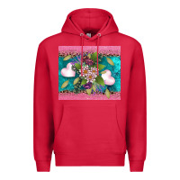 Cardinal v.d flowers and hearts Premium Hoodie - AdoDesignShop