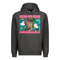 Charcoal Heather v.d flowers and hearts Premium Hoodie - AdoDesignShop