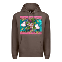 Coffee v.d flowers and hearts Premium Hoodie - AdoDesignShop